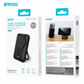 BWOO 10000mAh 20W Fast Charging Power Bank Magnetic Wireless Charger