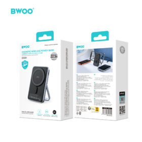 BWOO 10000mAh 20W Fast Charging Power Bank Magnetic Wireless Charger with Stand