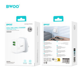 BWOO 2.4A DUAL USB WALL CHARGER