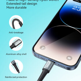 BWOO 27W TYPE-C TO LIGHTNING BRAIDED CABLE 2M