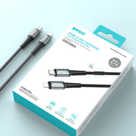 BWOO 27W TYPE-C TO LIGHTNING BRAIDED CABLE 3M