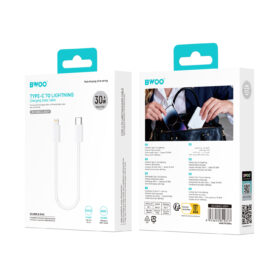 BWOO 27W TYPE-C TO LIGHTNING BRAIDED SHORT CABLE 20CM