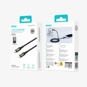 BWOO 27W TYPE-C TO LIGHTNING NYLON BRAIDED DATA CABLE 1M