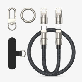 BWOO 27W TYPE-C TO LIGHTNING PHONE LANYARD BRAIDED CABLE  1.2M