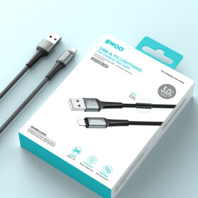 BWOO 3A USB TO LIGHTNING BRAIDED CABLE 3M