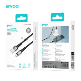 BWOO 3A USB TO TYPE-C BRAIDED CABLE 1M