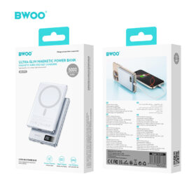 BWOO 5000mAh 20W Fast Charging Power Bank Magnetic Wireless Charger