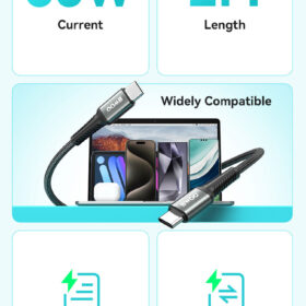 BWOO 65W TYPE-C TO TYPE-C BRAIDED CABLE 2M