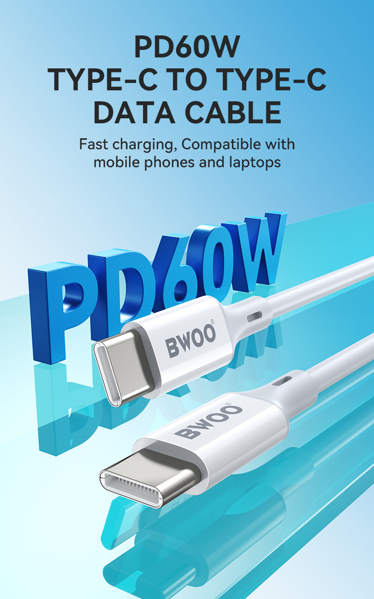 BWOO 65W TYPE-C TO TYPE-C CABLE 1M