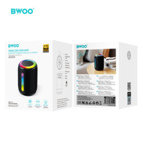 BWOO BO-BS87 Portable Bluetooth Speaker with RGB Lights Wireless Stereo Sound Rechargeable Speaker