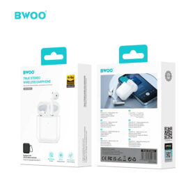 BWOO BO-BW22 True Wireless Bluetooth Earbuds with Bluetooth Connectivity, Premium Sound, Touch Control & USB-C Charging Case