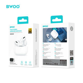 BWOO BO-BW44 True Wireless Bluetooth Earbuds with Bluetooth Connectivity, Premium Sound, Touch Control & USB-C Charging Case