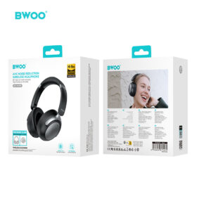 BWOO BO-BW589 BK Wireless Bluetooth Headphones - ANC Noise Cancelling, 70H Battery Life
