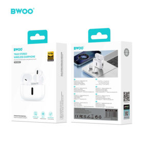 BWOO BO-BW87 True Wireless Bluetooth Earbuds with Bluetooth Connectivity, Premium Sound, Touch Control & USB-C Charging Case
