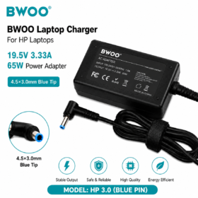 HP 19.5V 3.33A 65W Laptop Charger Adapter 4.5×3.0mm Blue Tip – BWOO