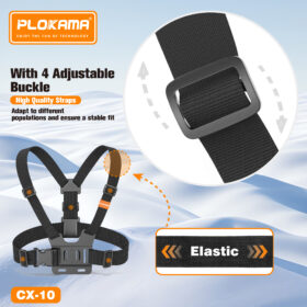 PLOKAMA CX-10 Chest Mount Holder for Action Cameras & Smartphones