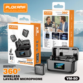 PLOKAMA VM-80 360° Wireless Lavalier Microphone