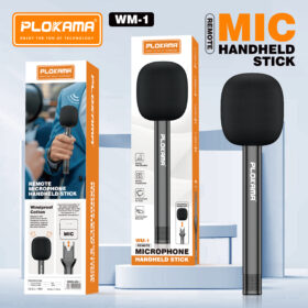 PLOKAMA WM-1 Universal Handheld Microphone Stick – Interview Mic Holder for Broadcasting, Vlogging & Events