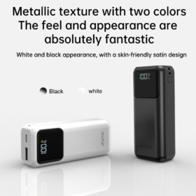 ASPOR A353 C-C 10,000mAh Power Bank – 22.5W PD + QC Fast Charging with USB-C to USB-C Lanyard Cable & LCD Digital Display