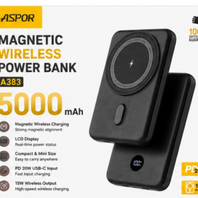ASPOR A383 5000mAh Magnetic Power Bank – Fast Charging Portable Charger