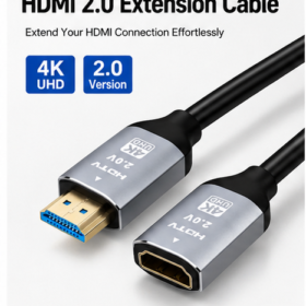 HDMI Male to HDMI Female – High-Speed 4K Ultra HD Extension CABLE 1.8M
