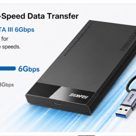 M.2 NVMe SSD Enclosure – USB 3.0 External SSD Case – High-Speed M.2 NVMe Reader – Portable Aluminium Enclosure