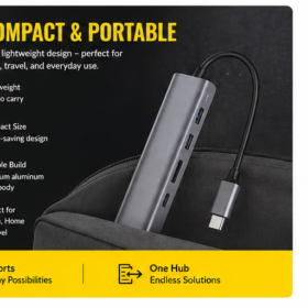 USB-C to PD HUB 5-in-1 Adapter – USB-C Multiport Hub with HDMI, USB 3.0, USB-C PD Charging