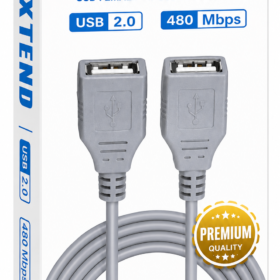 USB Type-A Female to USB Type-A Female – High-Speed 480Mbps Extension Cable – 1.8 Metre