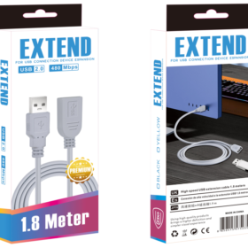 USB Type-A Male to USB Type-A Female – High-Speed 480Mbps Extension Cable – 1.8 Metre