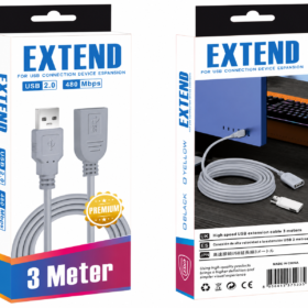 USB Type-A Male to USB Type-A Female – High-Speed 480Mbps Extension Cable – 3 Metre