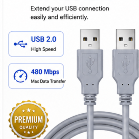 USB Type-A Male to USB Type-A Male – High-Speed 480Mbps Data Cable – 1.8 Metre