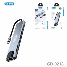 Go-Des GD-9218 8-in-1 USB-C Docking Station with HDMI, USB 3.0, Ethernet & PD Charging